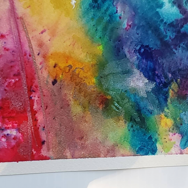Swatch of painting shown for details