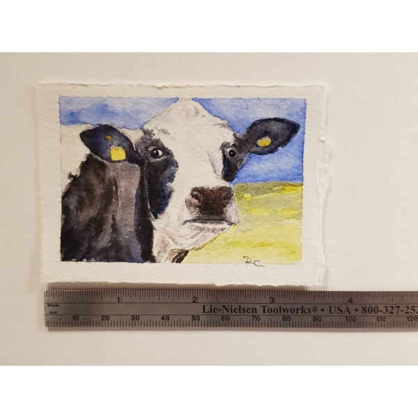 This Painting is Trading Card Size with a small white border