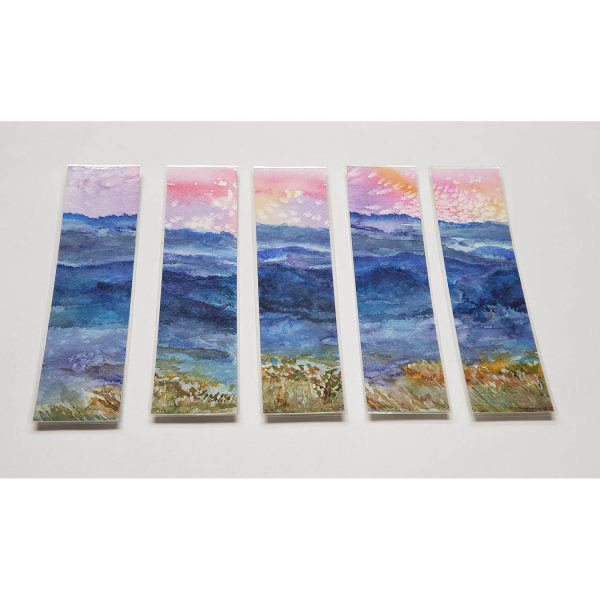 Watercolor Bookmarks - Blue Mountains