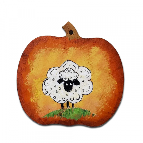 Sheep In a Pumpkin Ornament