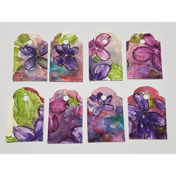 Close up - Violets Gift Tages