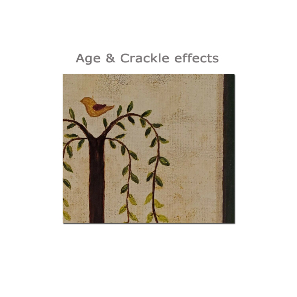 Close up of crackle effects