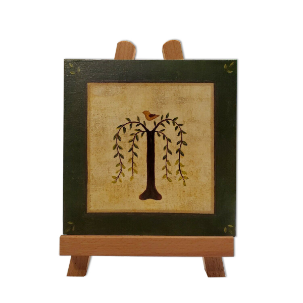 Willow Tree Painting on Easel