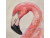 Close Up-Original "Fluid Flamingo," Loose Watercolor, Mixed Media 9x12 Painting