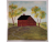 Red Meeting House on Hill, Home Decor Painting