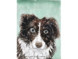 Custom Pet Portrait - Original Watercolor, Example of Dog - Made to Order