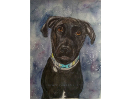 Custom Pet Portrait - Original Watercolor, Example - Made to Order