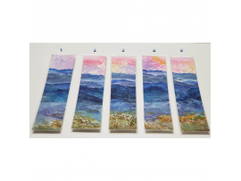 Choose by the number - Watercolor Bookmarks - Blue Mountains