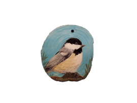 Chickadee Tole Painting Ornament Chickadee Ornament