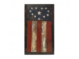 Heart Flag Prim Plank Plaque Heart Flag Prim Plank Plaque