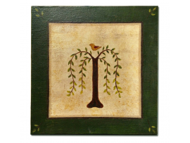 Country Primitive Tree of Life Willow Tree Painting Primitive Tree of Life Painting Lead Image