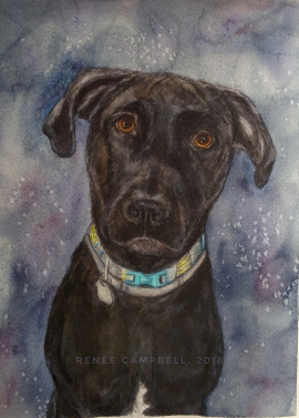 Watercolor Pet Portrait Commission
