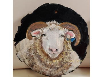 Horned Dorset Ewe Ornament #1